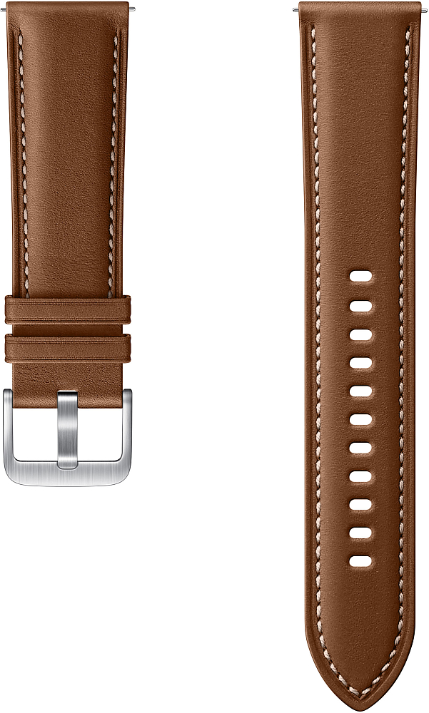 Ремешок Stitch Leather Band для Galaxy Watch3 45мм/Galaxy Watch 46мм коричневый фото