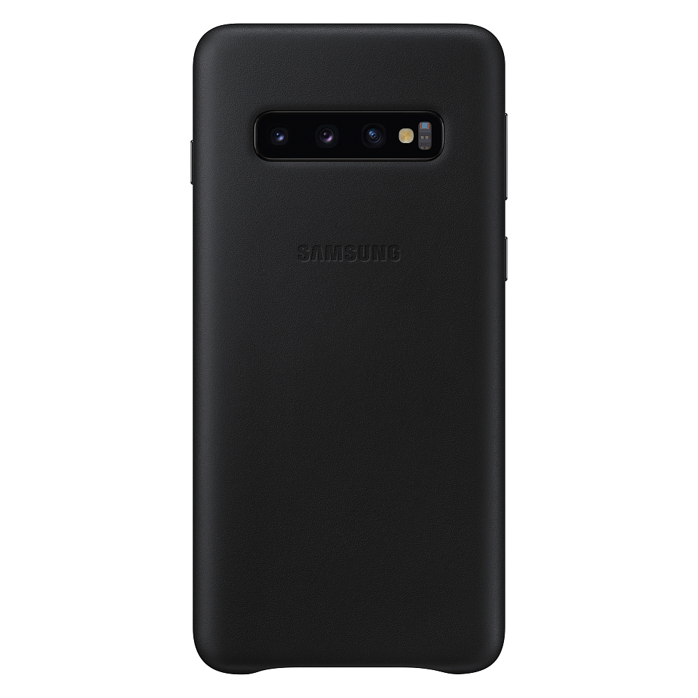 Чехол Leather Cover Galaxy S10 черный фото